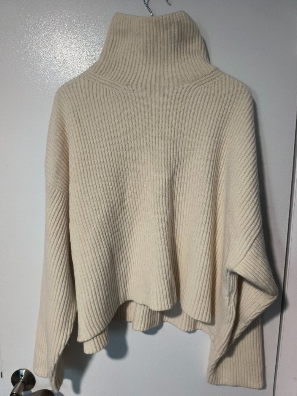 Toteme Sweater Wool Rib Knit Turtleneck Sz S